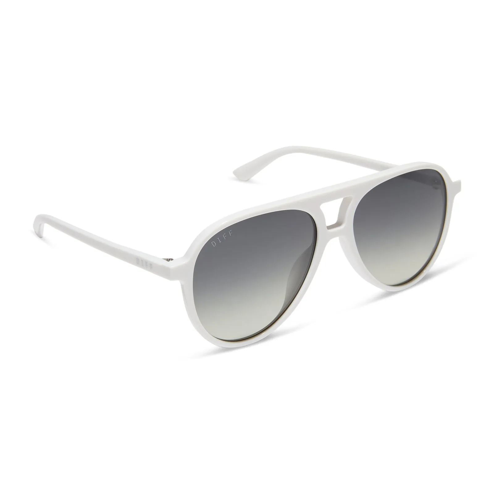 TOSCA II - WHITE CLOUD + GREY GRADIENT + SILVER FLASH SUNGLASSES sold by Diff Eyewear product image thumbnail 2