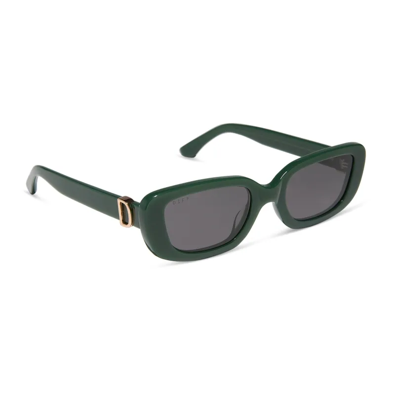 DAPHNE - FAIRWAY GREEN + GREY SUNGLASSES made by Diff Eyewear