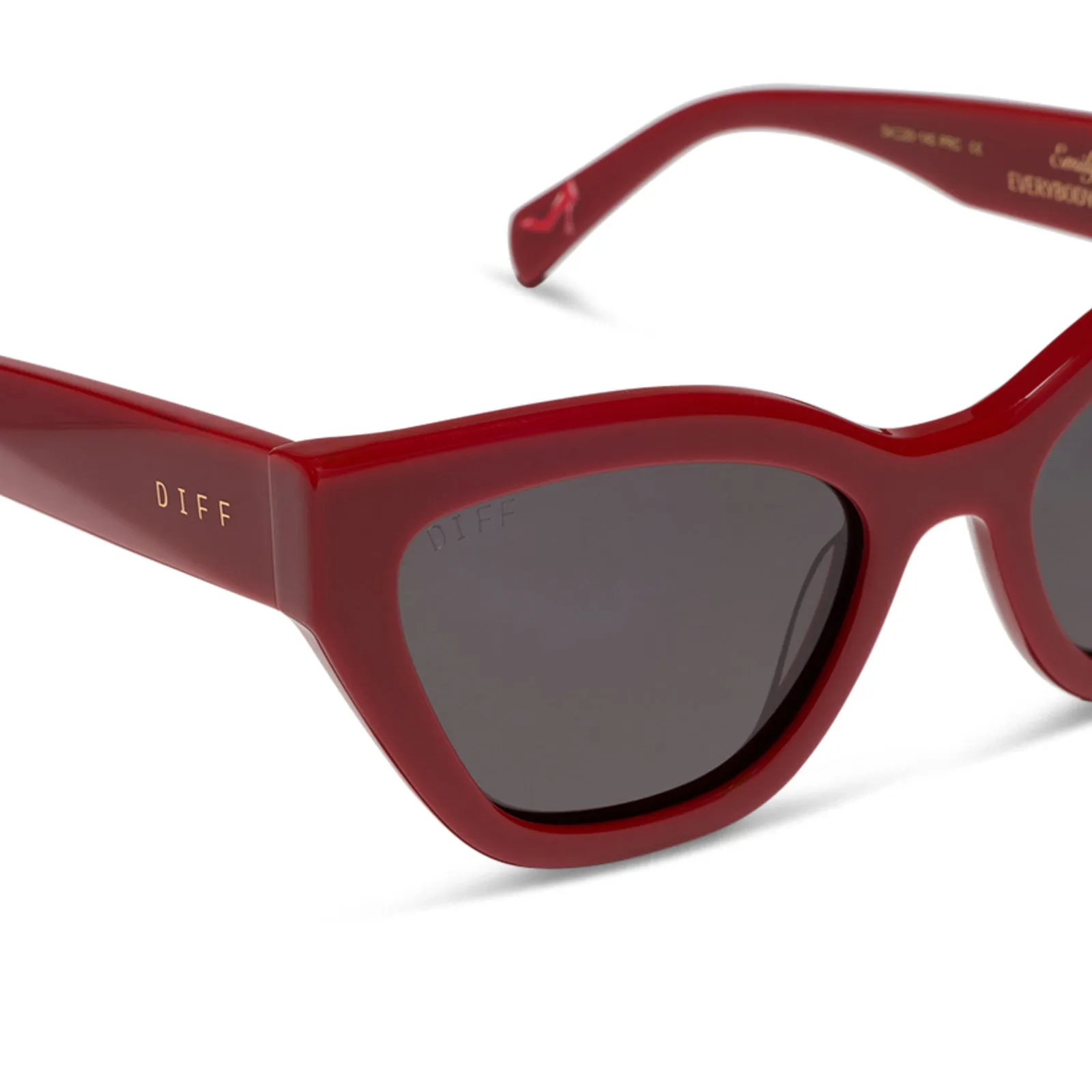 EMILY - RED + GREY + POLARIZED SUNGLASSES sold by Diff Eyewear product image thumbnail 4