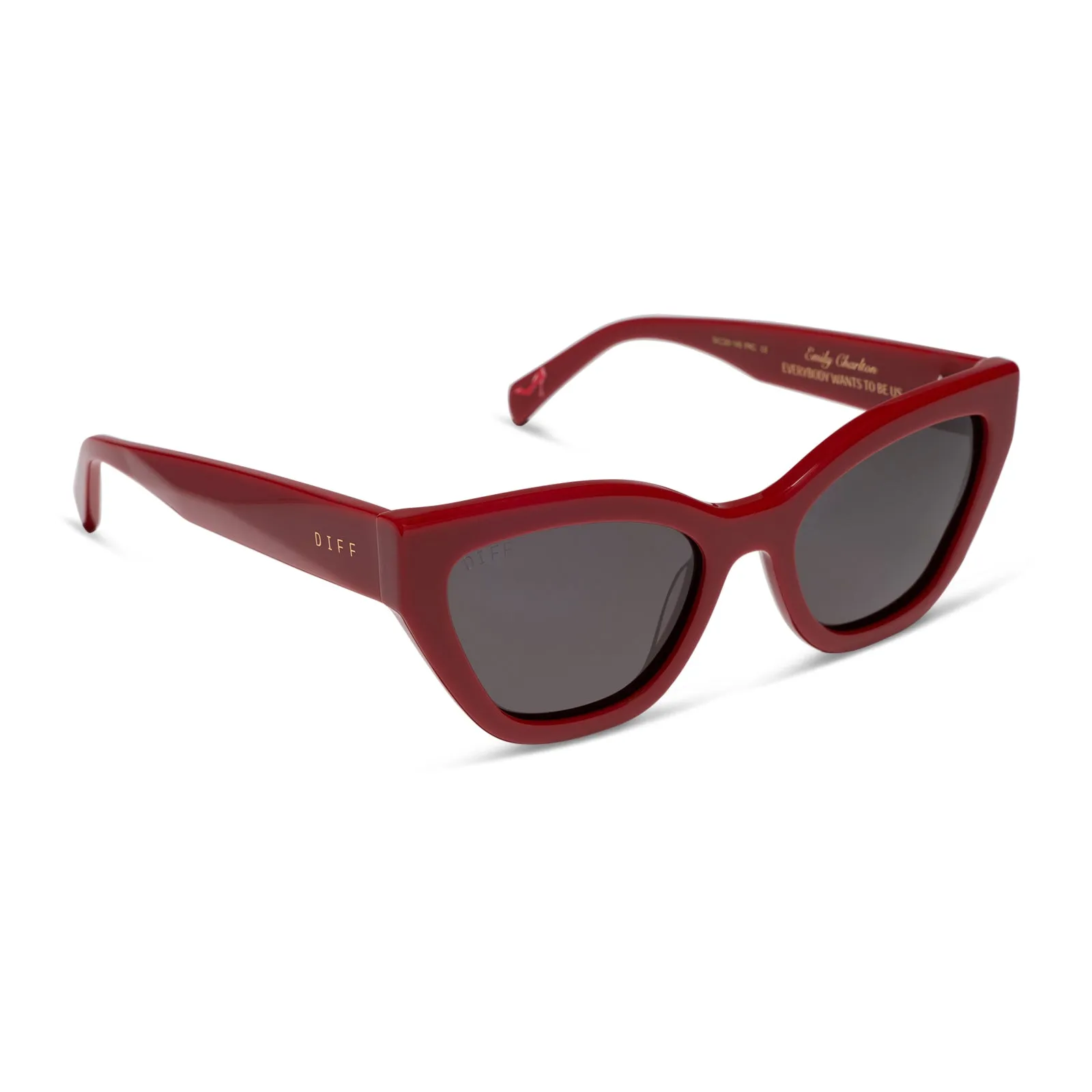 EMILY - RED + GREY + POLARIZED SUNGLASSES sold by Diff Eyewear product image thumbnail 2