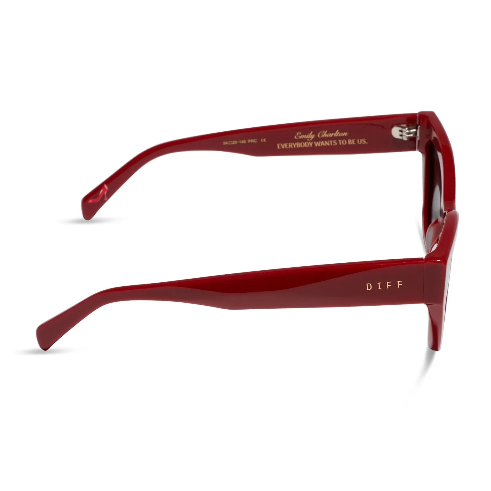 EMILY - RED + GREY + POLARIZED SUNGLASSES sold by Diff Eyewear product image thumbnail 3