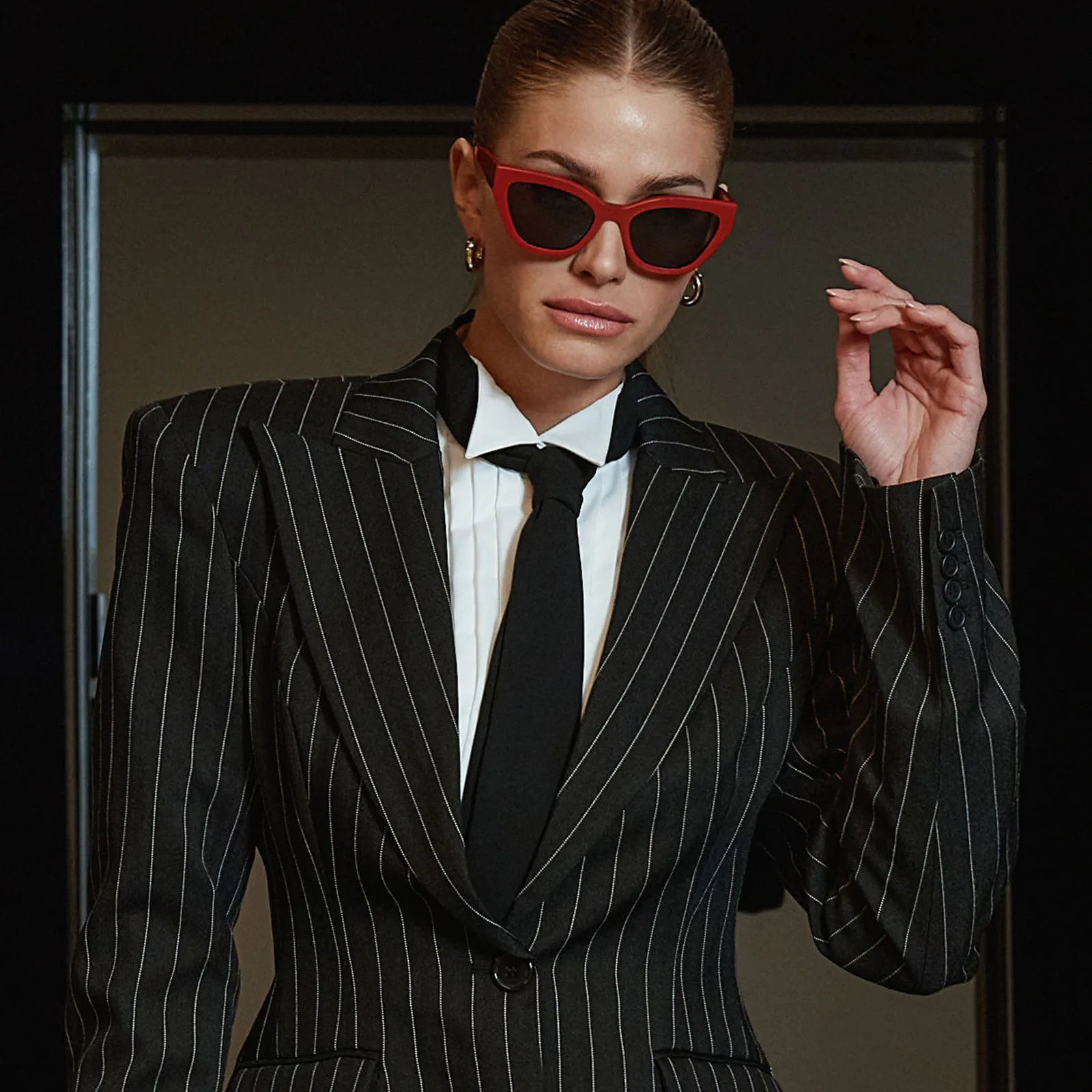 EMILY - RED + GREY + POLARIZED SUNGLASSES sold by Diff Eyewear product image thumbnail 5