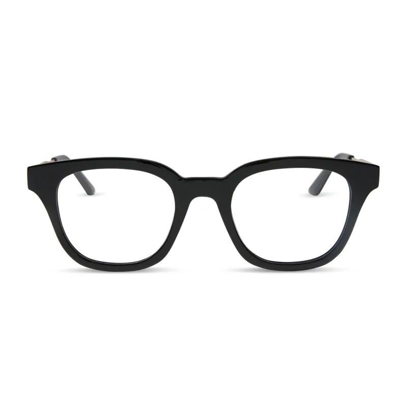 BRIDGET - BLACK + GOLD + BLUE LIGHT GLASSES made by Diff Eyewear