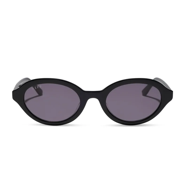 JULIA - BLACK + GREY SUNGLASSES made by Diff Eyewear