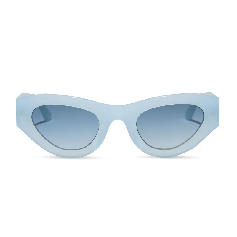 LUCY - PASTEL BLUE + BLUE GRADIENT + POLARIZED SUNGLASSES made by Diff Eyewear