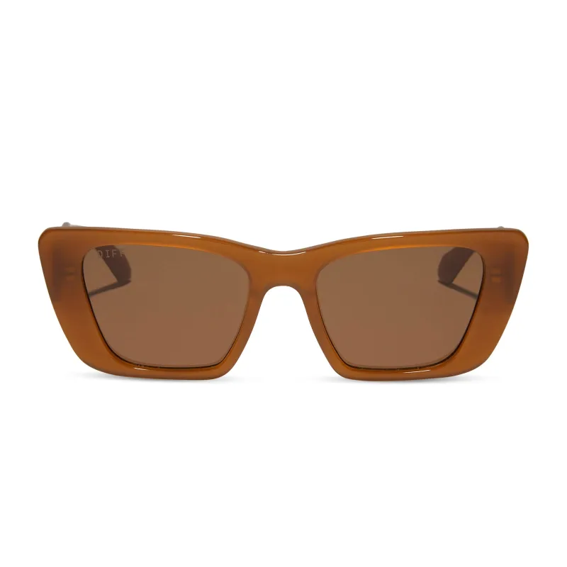 AURA - SALTED CARAMEL + BROWN + SUNGLASSES made by Diff Eyewear