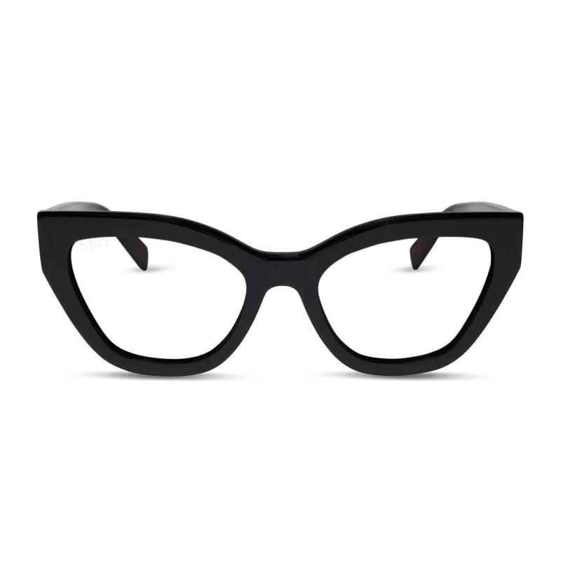 EMILY - BLACK + GLASSES made by Diff Eyewear