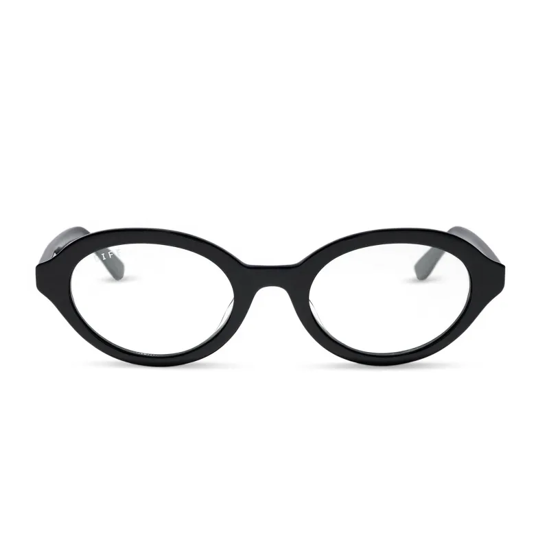 JULIA - BLACK + GLASSES made by Diff Eyewear