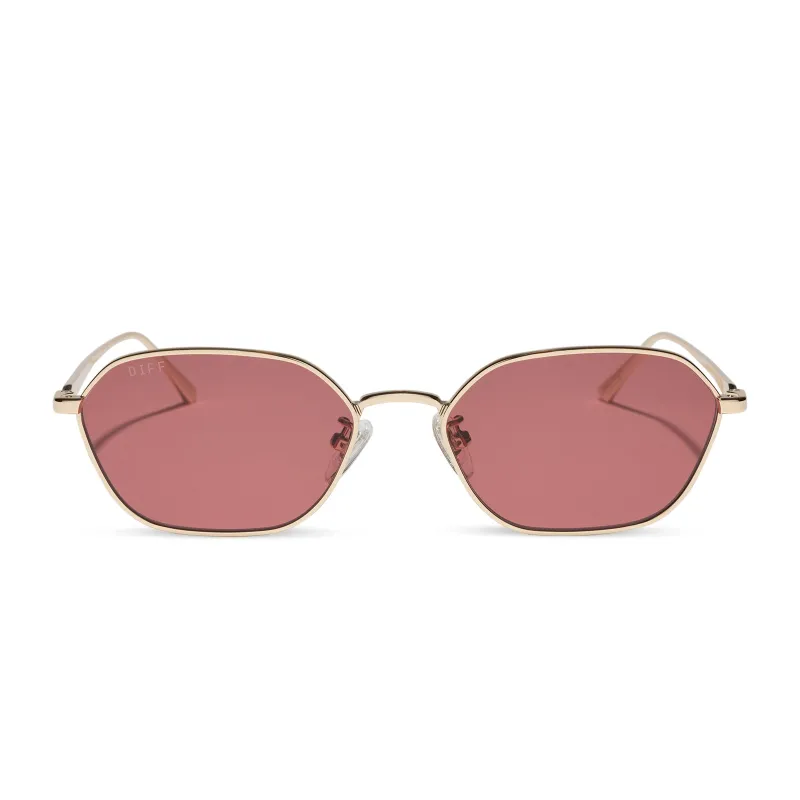 KENNEDY - GOLD + DUSK SUNGLASSES made by Diff Eyewear