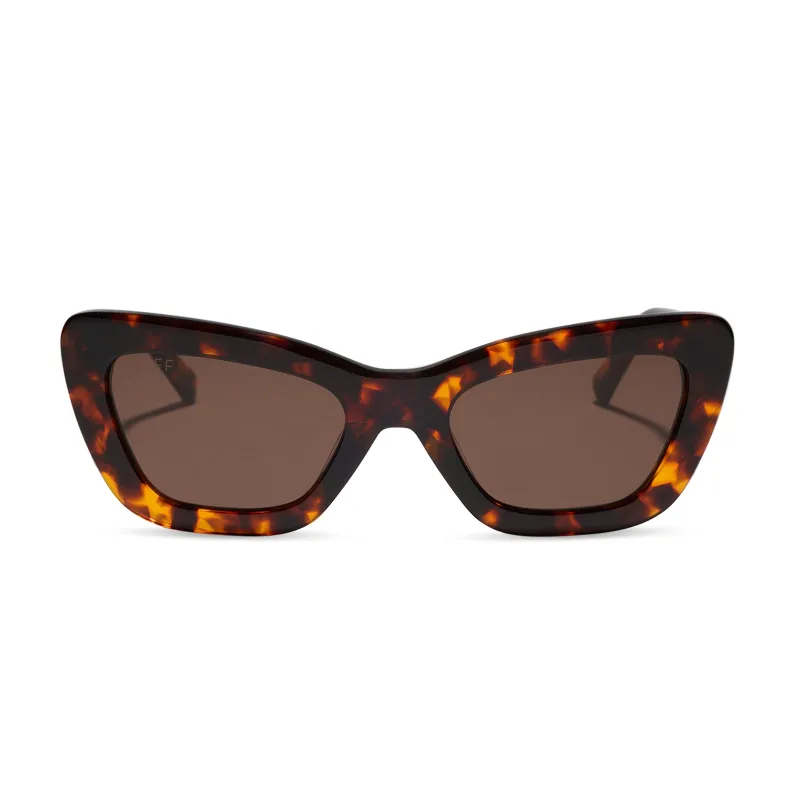ADRIANA - RICH TORTOISE + BROWN SUNGLASSES made by Diff Eyewear