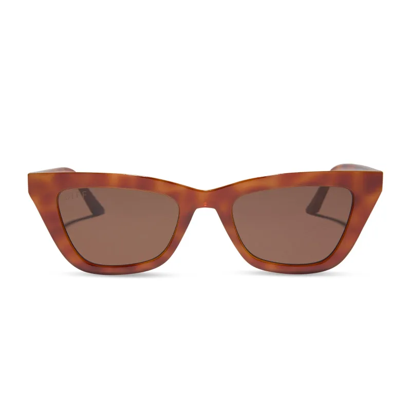 NOELLE - MAPLE TORTOISE + BROWN SUNGLASSES made by Diff Eyewear