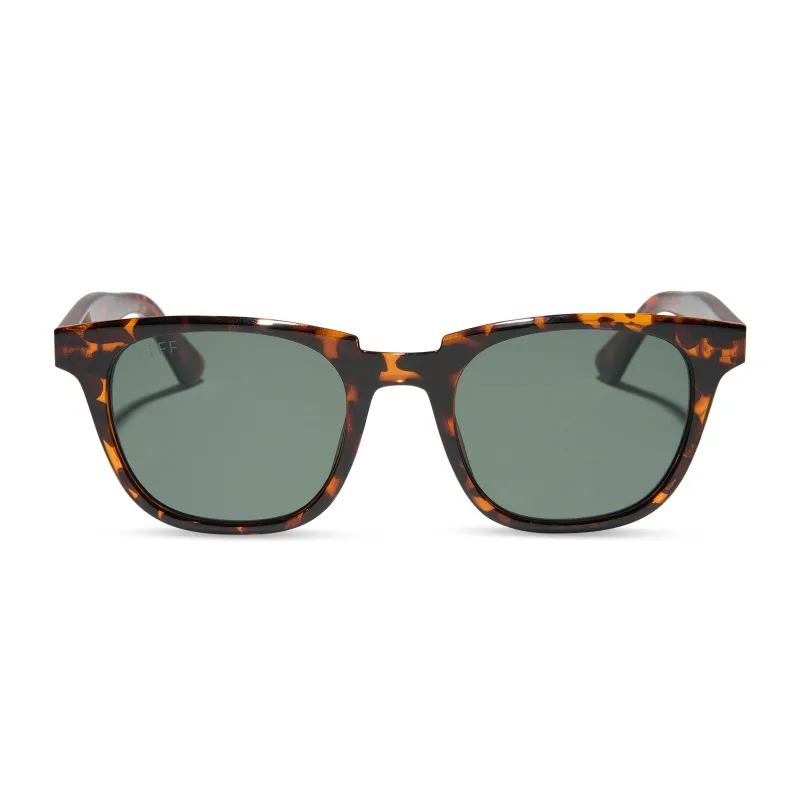 GRAYSON - TORTOISE + G15 SUNGLASSES made by Diff Eyewear