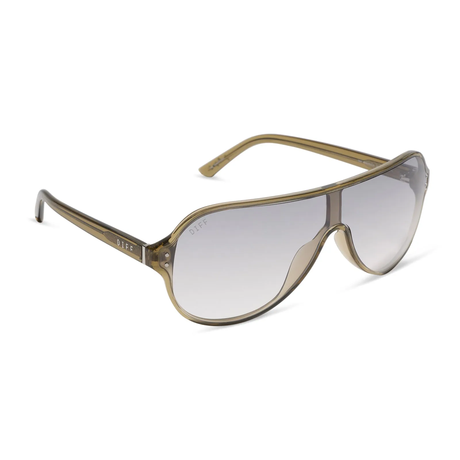 THE DOWNTOWN - OLIVE CRYSTAL + SILVER FLASH + SUNGLASSES sold by Diff Eyewear product image thumbnail 2