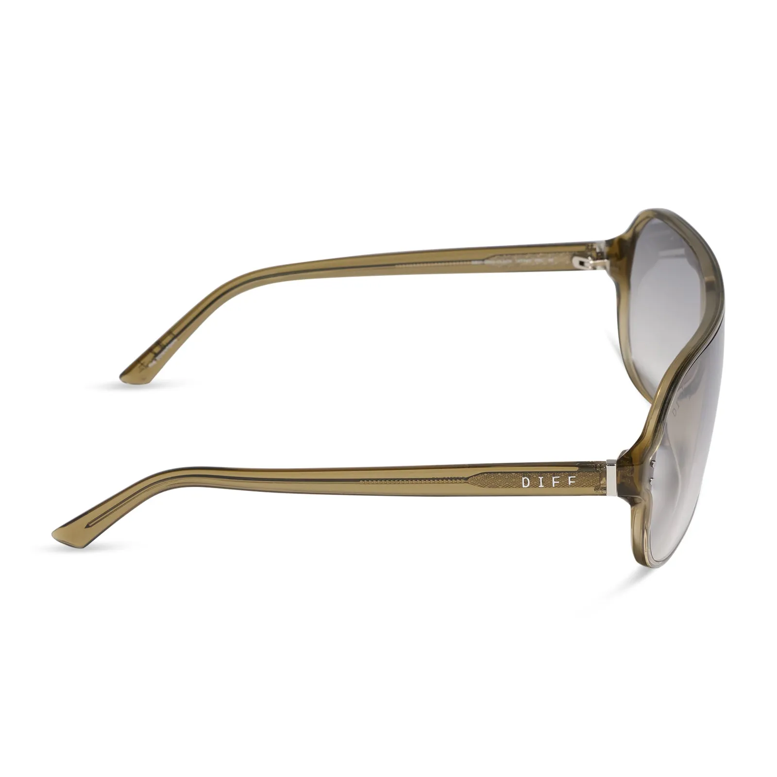 THE DOWNTOWN - OLIVE CRYSTAL + SILVER FLASH + SUNGLASSES sold by Diff Eyewear product image thumbnail 3