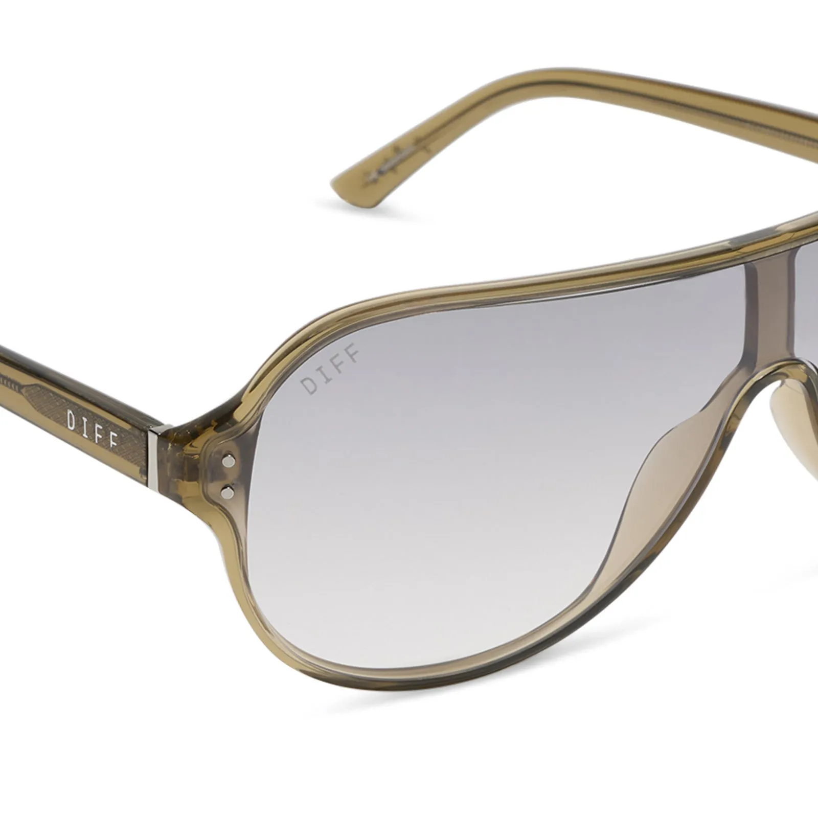 THE DOWNTOWN - OLIVE CRYSTAL + SILVER FLASH + SUNGLASSES sold by Diff Eyewear product image thumbnail 4
