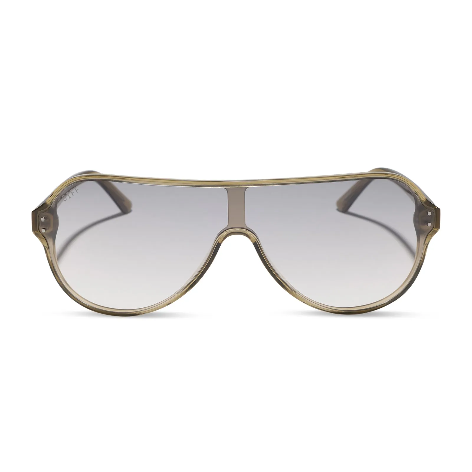 THE DOWNTOWN - OLIVE CRYSTAL + SILVER FLASH + SUNGLASSES sold by Diff Eyewear