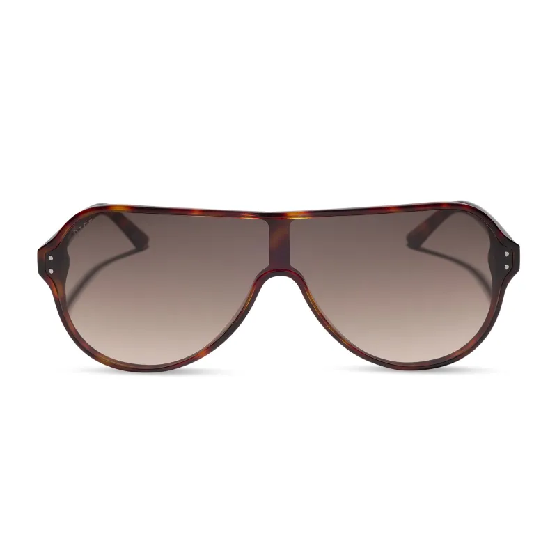 THE DOWNTOWN - TORTOISE + BROWN GRADIENT + SUNGLASSES made by Diff Eyewear