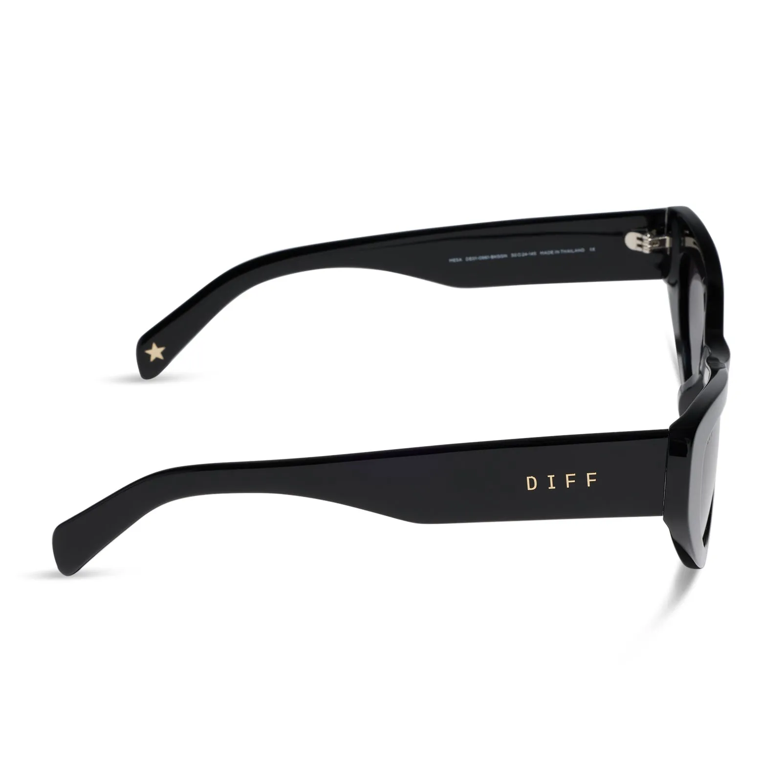 THE MESA - BLACK + GREY GRADIENT SUNGLASSES sold by Diff Eyewear product image thumbnail 3