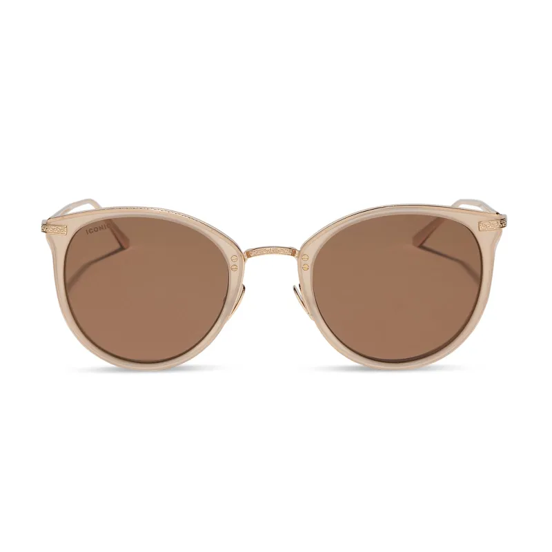 HANA - SAND DOLLAR + BROWN + POLARIZED + SUNGLASSES made by Diff Eyewear