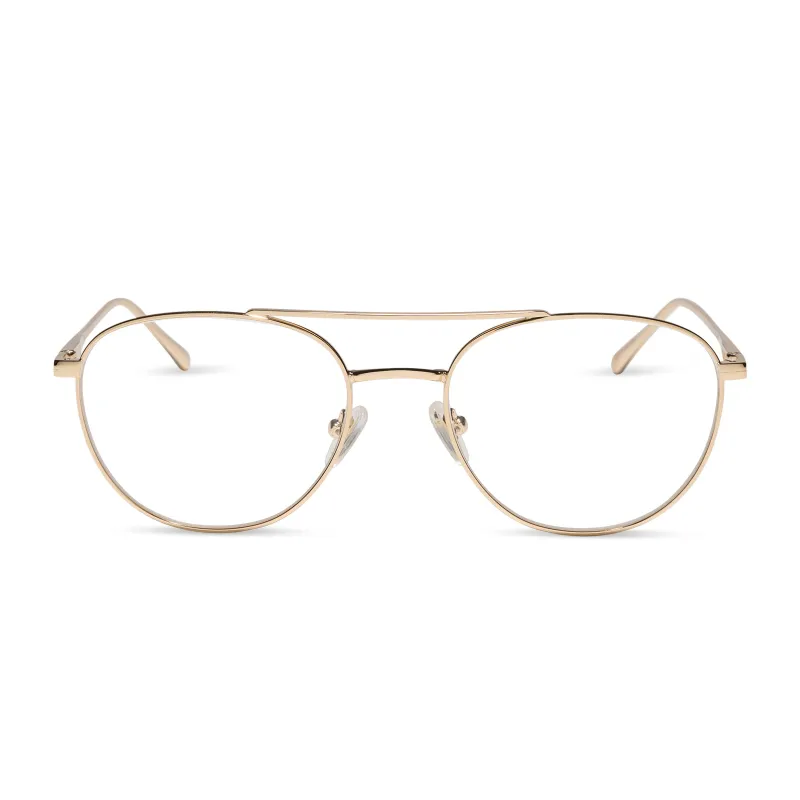 EMERSON - GOLD + GLASSES made by Diff Eyewear