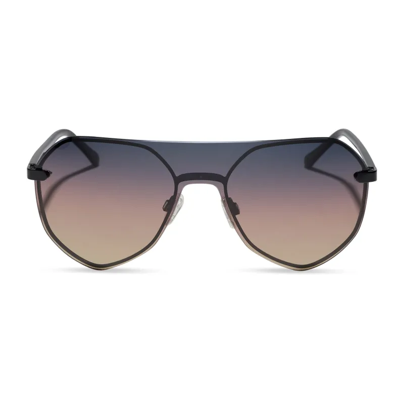 LONNIE - BLACK + TWILIGHT GRADIENT + POLARIZED + SUNGLASSES made by Diff Eyewear