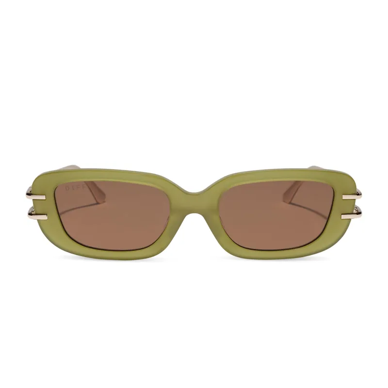 SABINE - SWEET PEA + BROWN + SUNGLASSES made by Diff Eyewear