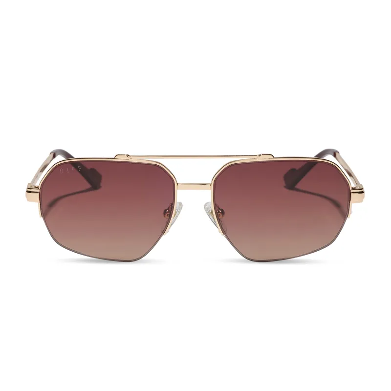 DESTINY - GOLD + DUSK GRADIENT + SUNGLASSES made by Diff Eyewear