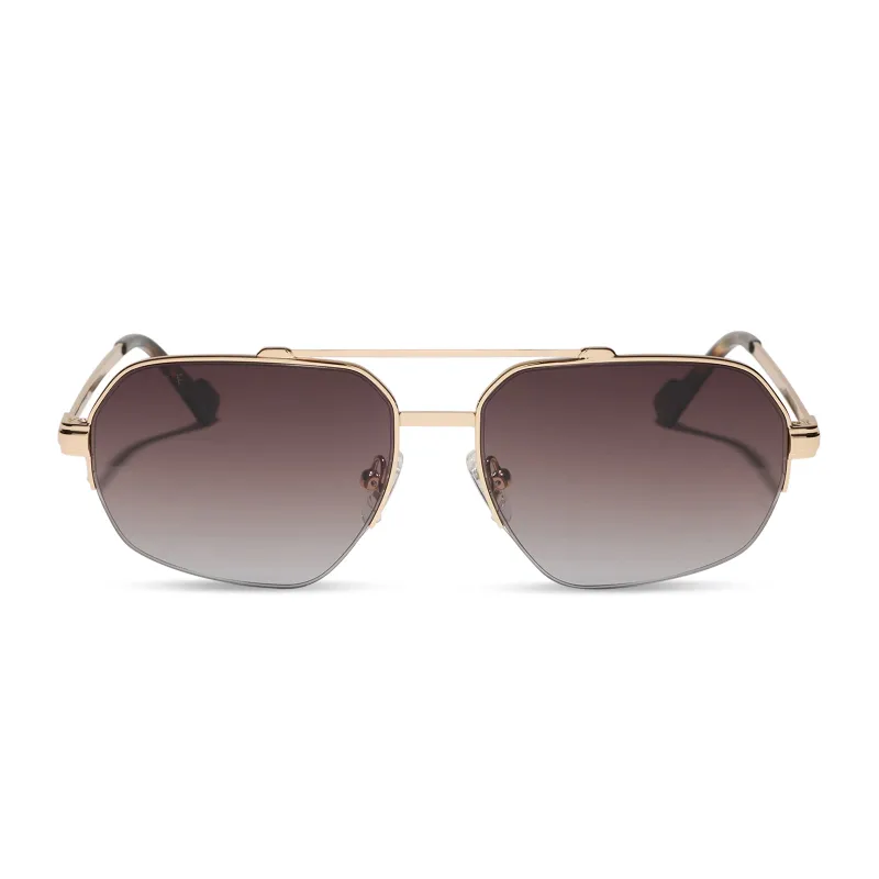 DESTINY - GOLD + BROWN GRADIENT + SUNGLASSES made by Diff Eyewear