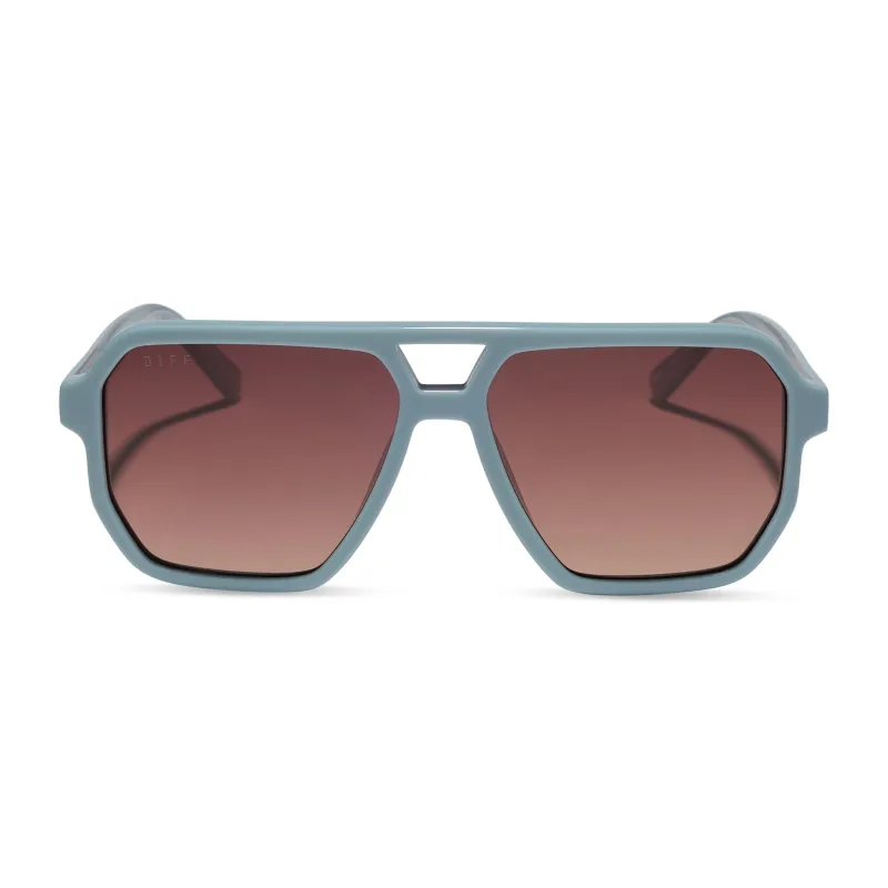 CAMERON - DEW DROP + BROWN GRADIENT + POLARIZED + SUNGLASSES made by Diff Eyewear