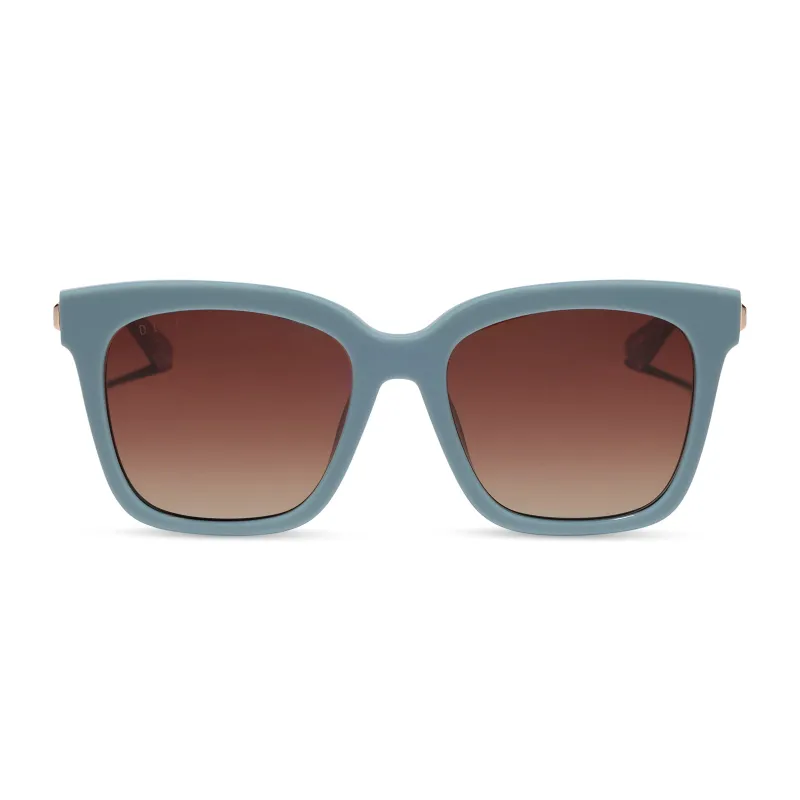 BELLA - DEW DROP + BROWN GRADIENT + POLARIZED + SUNGLASSES made by Diff Eyewear