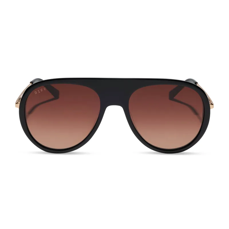 CLEO - BLACK + BROWN GRADIENT + SUNGLASSES made by Diff Eyewear
