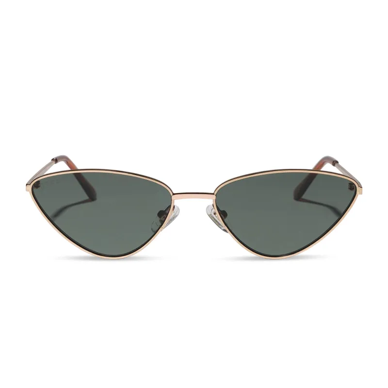 TABITHA - GOLD + G15 + SUNGLASSES made by Diff Eyewear