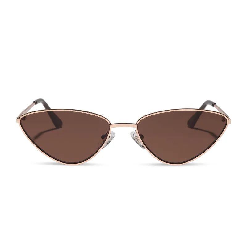 TABITHA - CHAMPAGNE + BROWN + SUNGLASSES made by Diff Eyewear