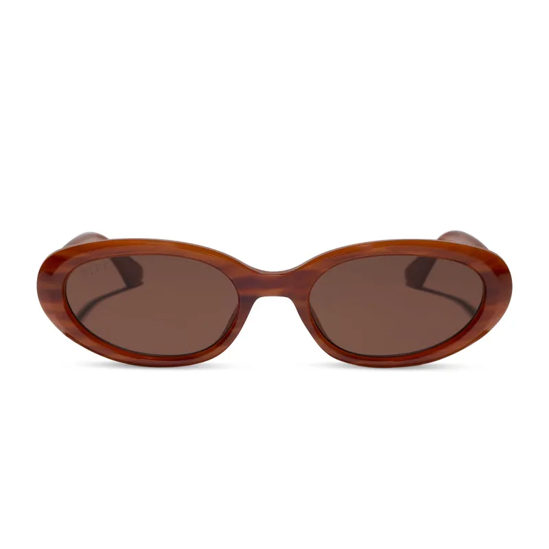 ANNABELLE - HARVEST TORTOISE + BROWN + SUNGLASSES made by Diff Eyewear