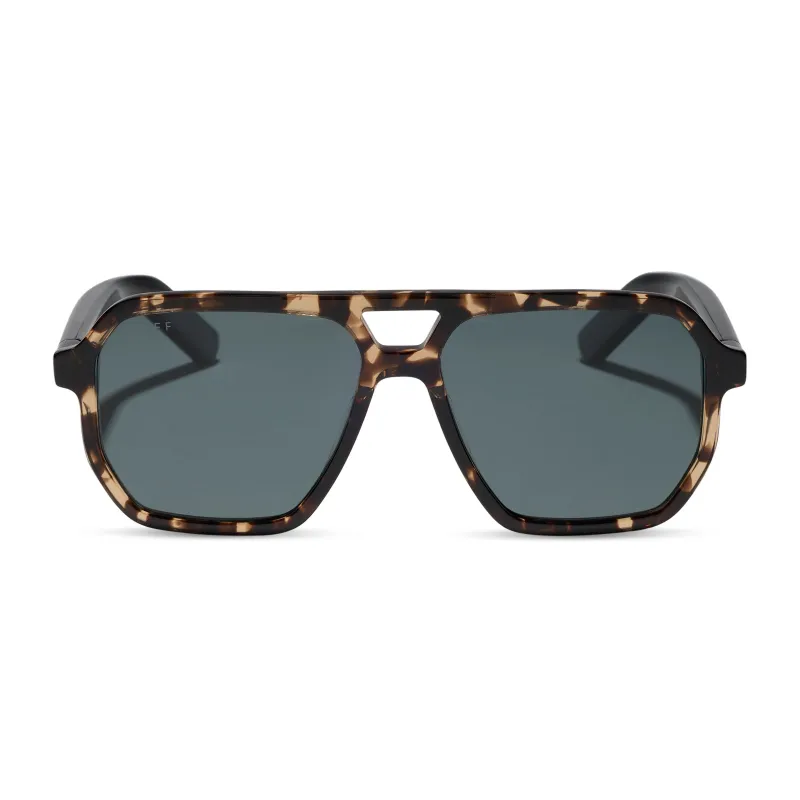 NOVA SMART GLASSES - ESPRESSO TORTOISE + GRAY + POLARIZED + SUNGLASSES made by Diff Eyewear