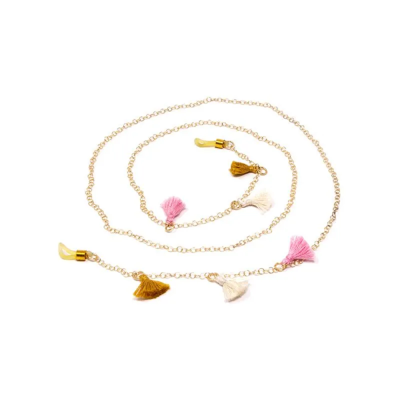 Tassel Chain - Marigold Blush Cream sold by Diff Eyewear