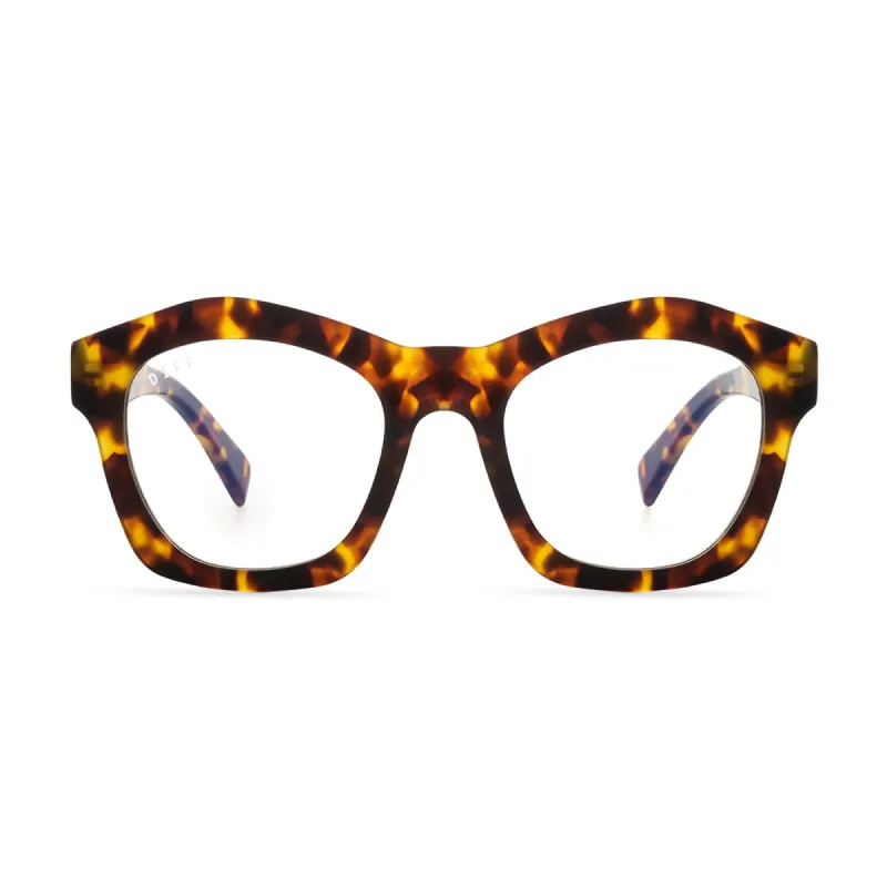 HAYDEN - AMBER TORTOISE + BLUE LIGHT TECHNOLOGY GLASSES sold by Diff Eyewear