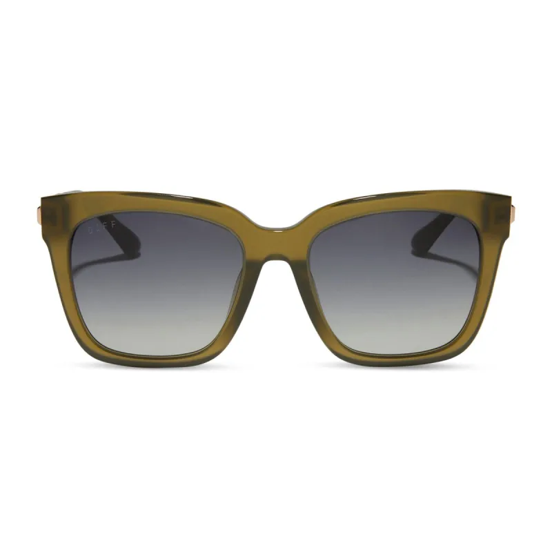 BELLA - RICH OLIVE + GREY GRADIENT SUNGLASSES sold by Diff Eyewear