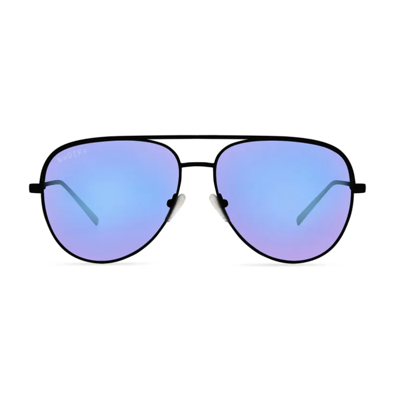 CALIFORNIA SOUL - MATTE BLACK + PURPLE SUNGLASSES sold by Diff Eyewear