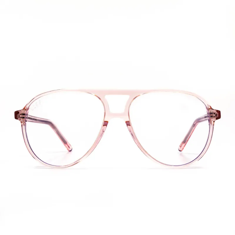 JVN TOSCA - ROSE CRYSTAL + BLUE LIGHT TECHNOLOGY CLEAR GLASSES sold by Diff Eyewear