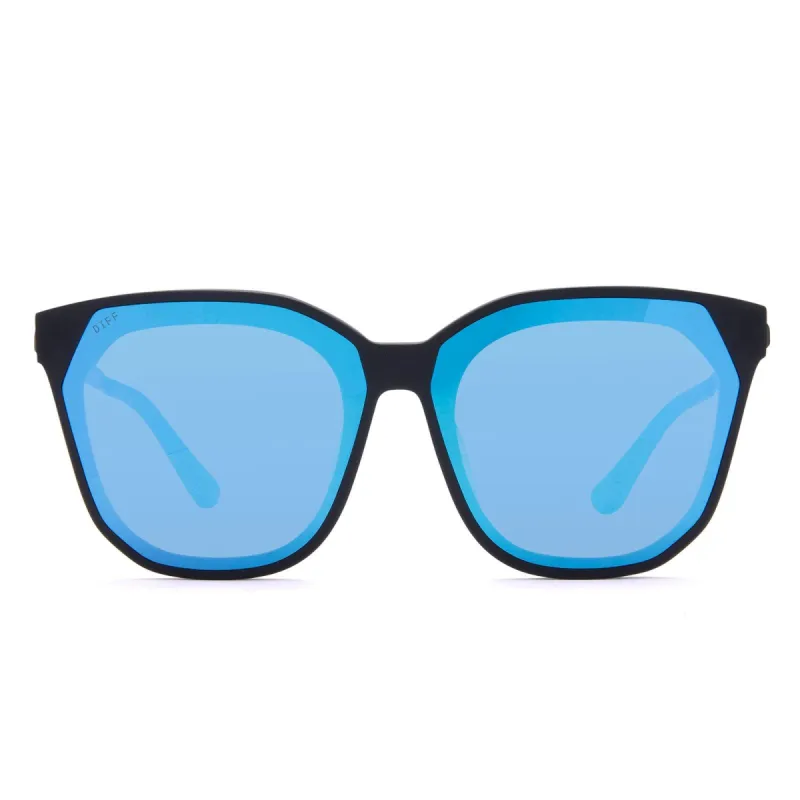 GIA II - MATTE BLACK + PURPLE MIRROR SUNGLASSES sold by Diff Eyewear