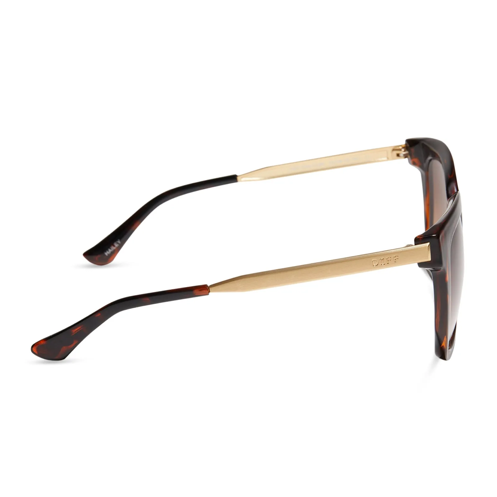 HAILEY - BLACK BROWN TORTOISE + LIGHT BROWN GRADIENT SUNGLASSES sold by Diff Eyewear product image thumbnail 3