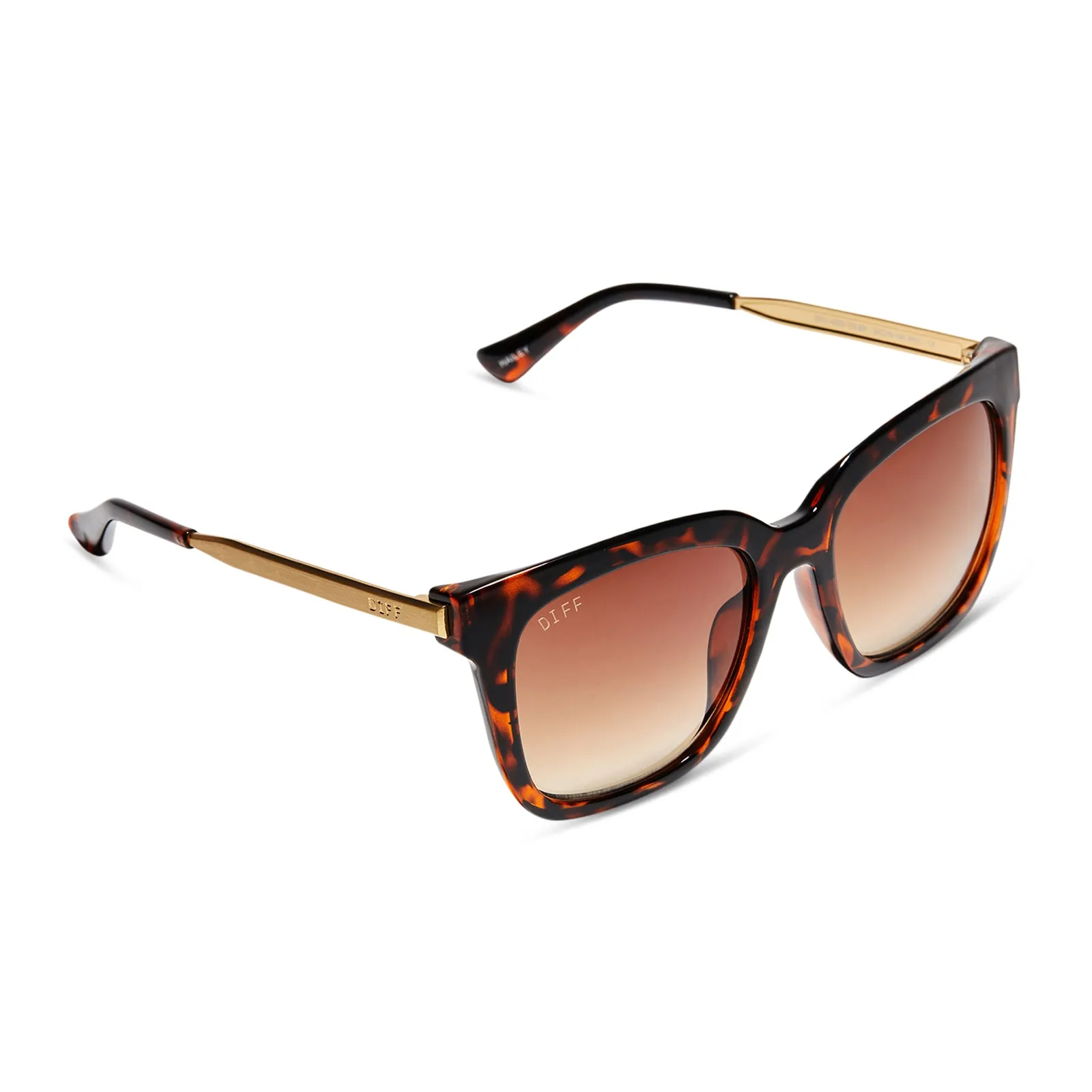HAILEY - BLACK BROWN TORTOISE + LIGHT BROWN GRADIENT SUNGLASSES sold by Diff Eyewear product image thumbnail 4