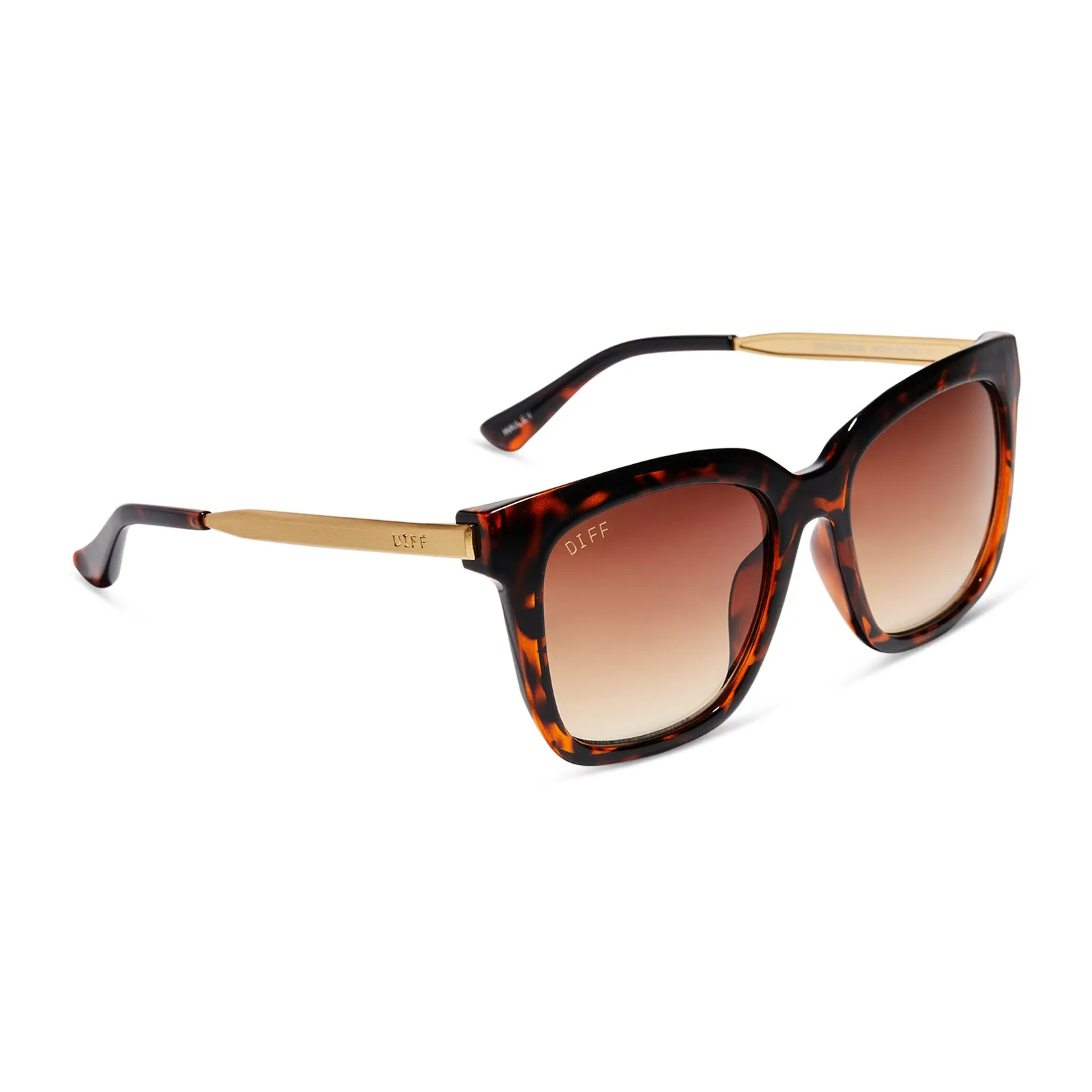 HAILEY - BLACK BROWN TORTOISE + LIGHT BROWN GRADIENT SUNGLASSES sold by Diff Eyewear product image thumbnail 2