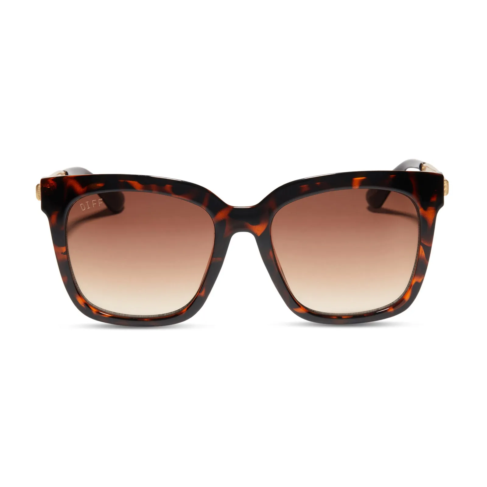 HAILEY - BLACK BROWN TORTOISE + LIGHT BROWN GRADIENT SUNGLASSES sold by Diff Eyewear