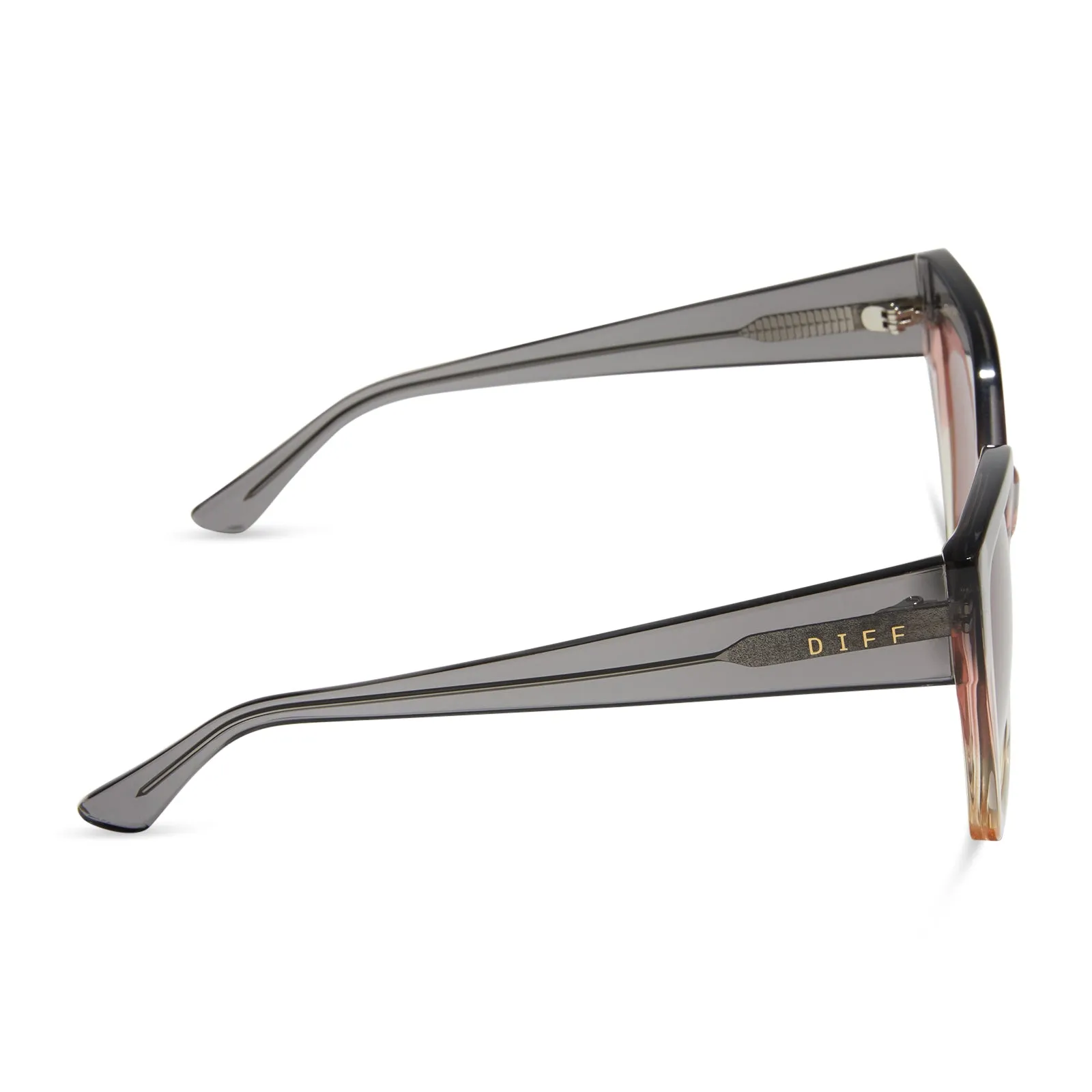 BLAIRE - SMOKE ROSE CRYSTAL OMBRE + MAUVE + POLARIZED SUNGLASSES sold by Diff Eyewear product image thumbnail 3