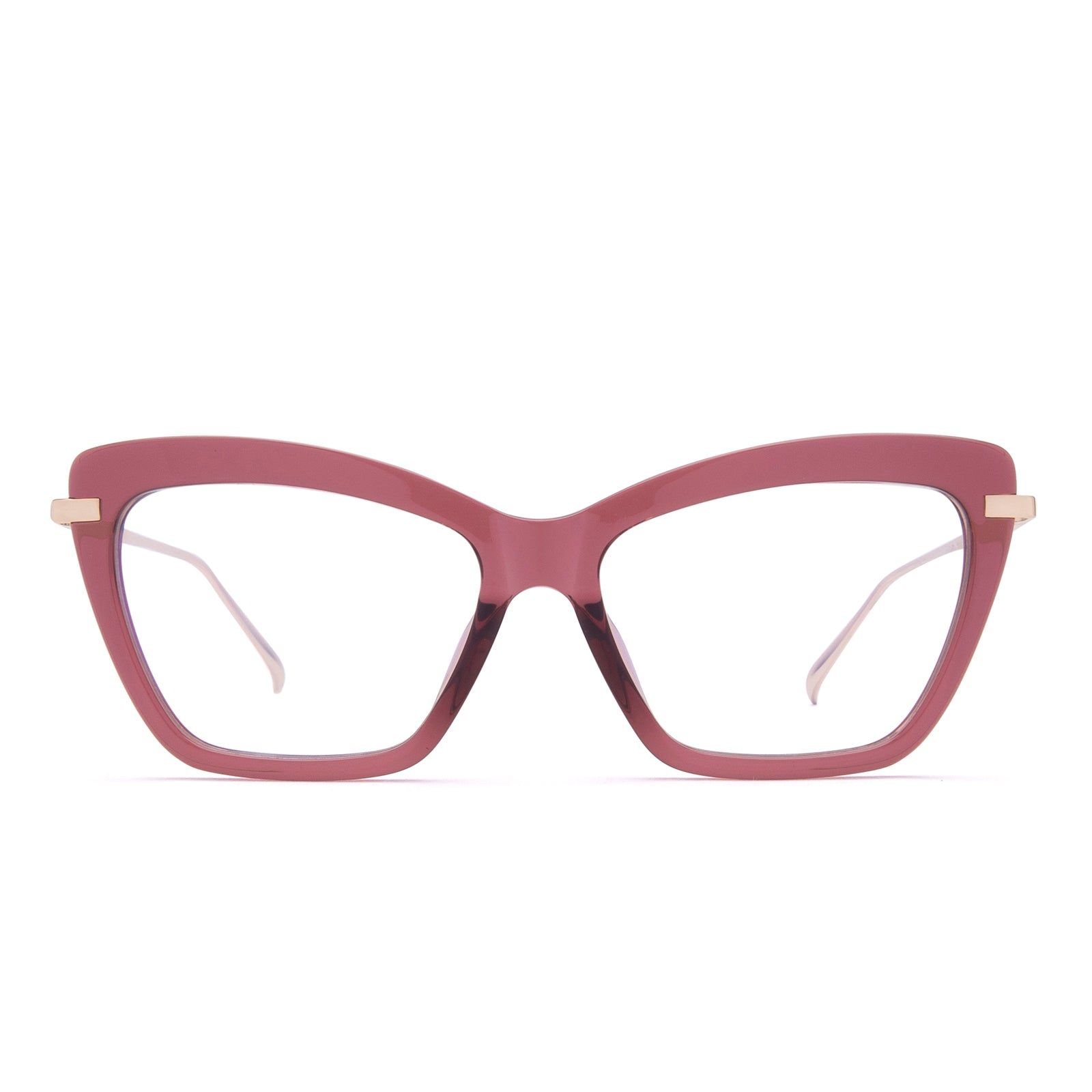 MILA - MULBERRY + CLEAR GLASSES sold by Diff Eyewear