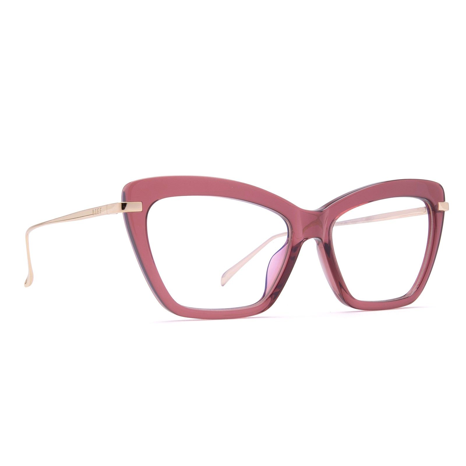 MILA - MULBERRY + CLEAR GLASSES sold by Diff Eyewear product image thumbnail 2