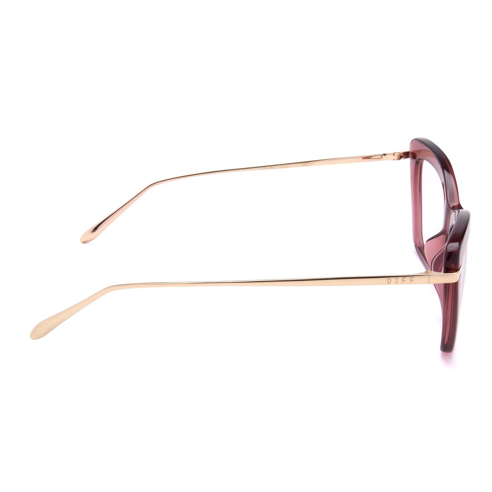 MILA - MULBERRY + CLEAR GLASSES sold by Diff Eyewear product image thumbnail 4