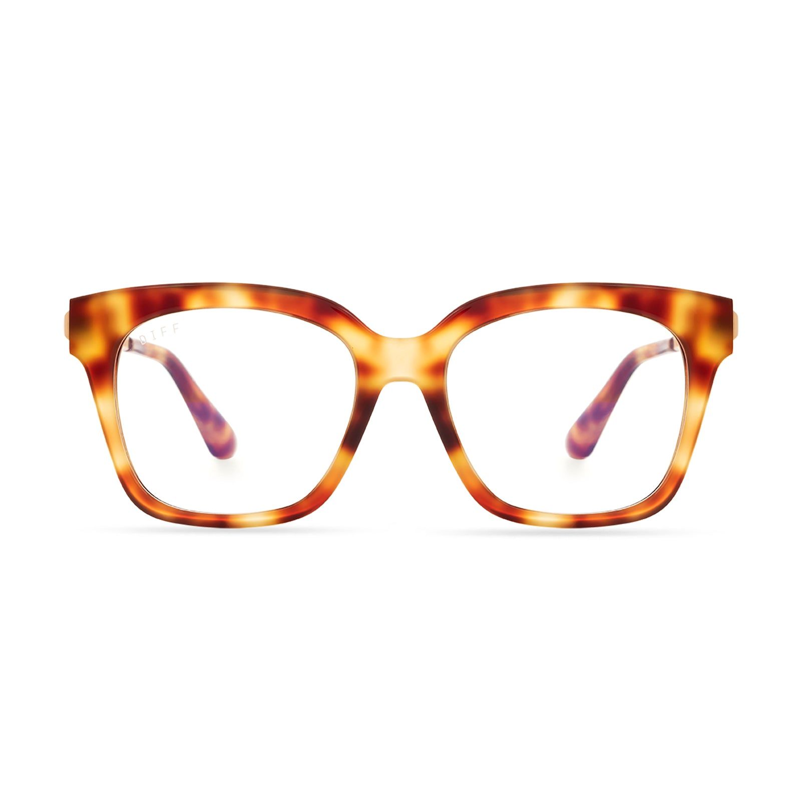 BELLA XS - SOLSTICE TORTOISE + CLEAR GLASSES sold by Diff Eyewear